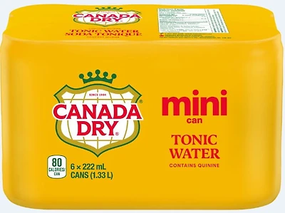 Canada Dry® Tonic Water 222 mL Mini-Cans, 6 Pack, 222mL x 6
