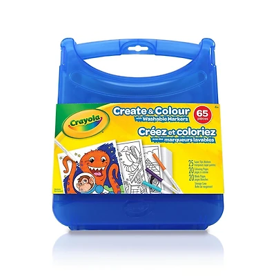Crayola Create & Colour Super Tips Washable Markers Kit, Draw & doodle