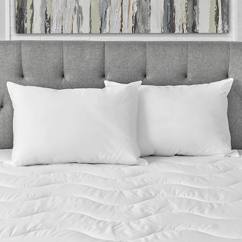 Mainstays Firm Support Cotton Shell Back Sleeper, Machine Washable Bed Pillow