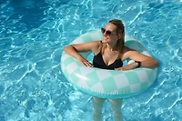 Bluescape 37.4" Checkered Pool Swim Ring