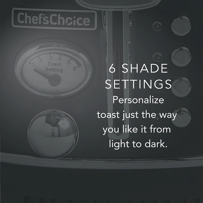 Choix du chef Gourmezza 4 tranches Toaster, Noir mat