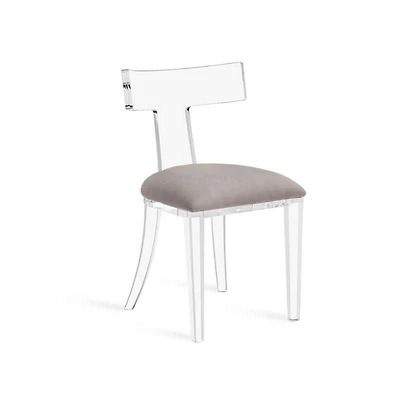Chaise Plata Décor Tristan en acrylique avec assise en velours