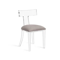 Plata Décor Tristan Acrylic Chair with Velvet seat