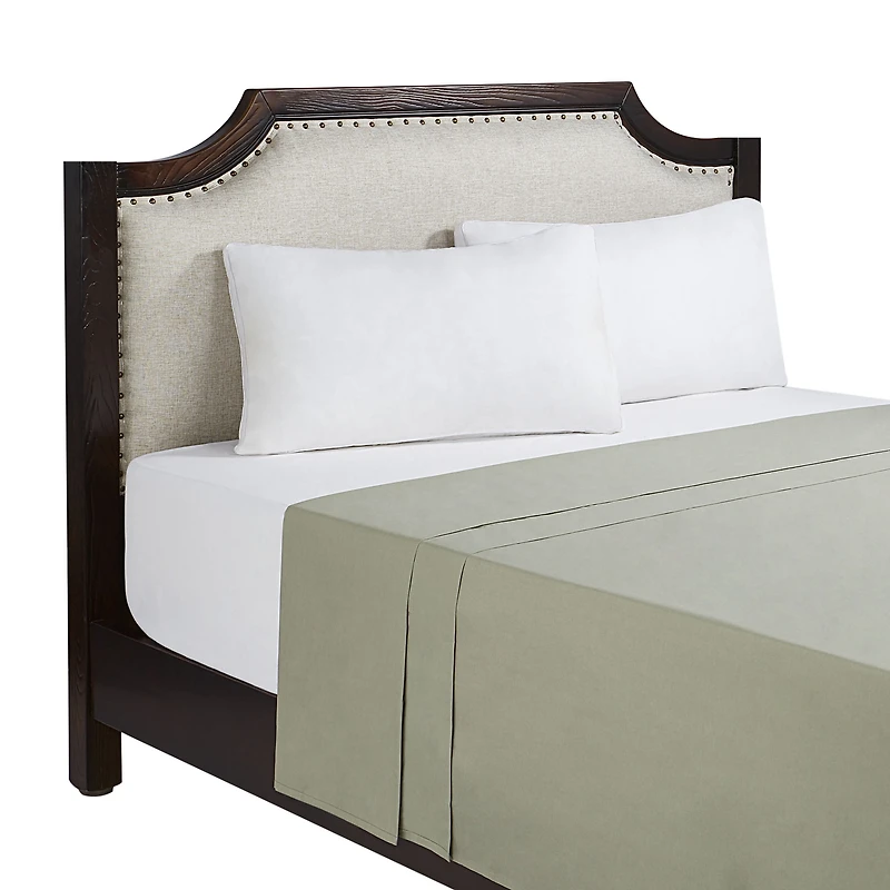 Mainstays Sea Grass Flat Sheet, Double, 180 Thread Count