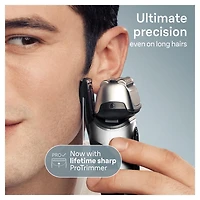 Rasoir électrique Braun Series 8, 4+1 éléments & tondeuse de précision pour poils longs, centre SmartCare 5 en 1, de près & en douceur même sur les barbes denses, étui pour chargement mobile, peau sèc