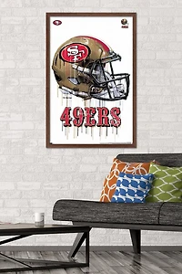 NFL San Francisco 49ers - Drip Helmet 20 Wall Poster with Push Pins