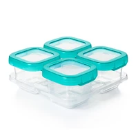 OXO Tot - Baby Blocks - Contenants - Étanches à l'Air, Étanches à l'Eau, Anti-Fuites - Couvercles & Contenants Transparents - Graduations de Mesure - Plateaux de Congélation Empilables - Rangement Sécuritaire pour des Sorties Sans Déversements - - pour I