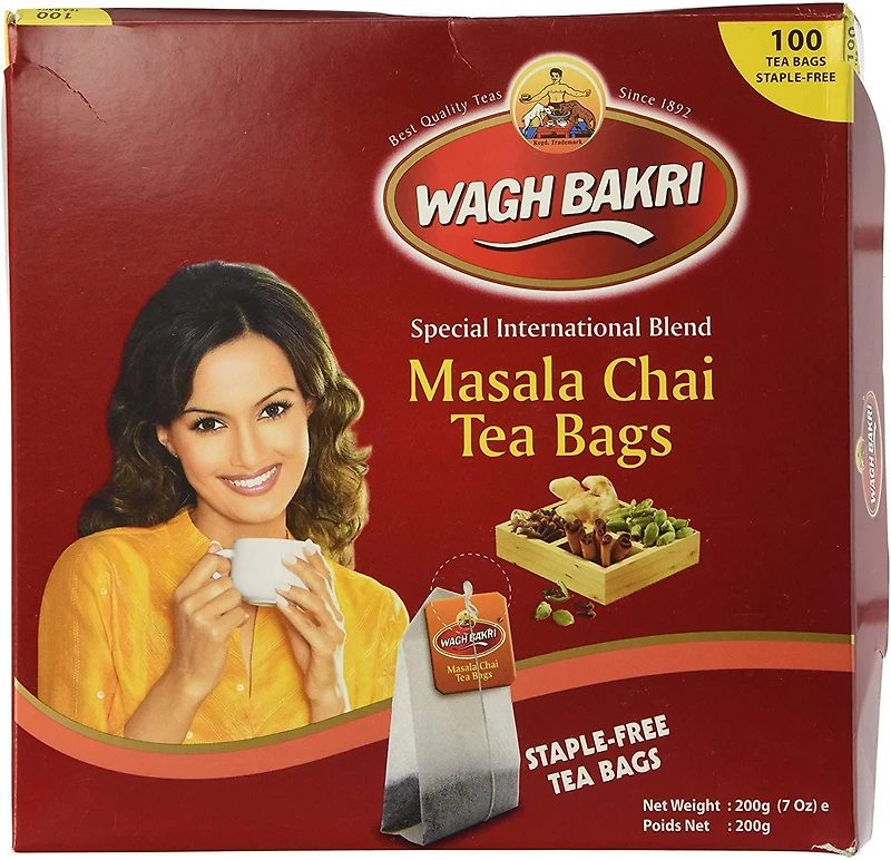 Sachets de thé Wagh Bakri Masala 200gm / 100 Sachets de thé