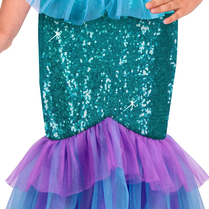 Déguisement d'Halloween Miss Sirène pour tout-petits, 3-4 ans, violet, par Way to Celebrate