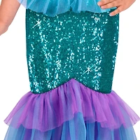 Déguisement d'Halloween Miss Sirène pour tout-petits, 3-4 ans, violet, par Way to Celebrate