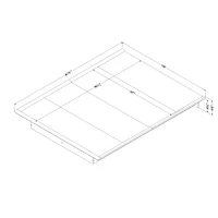 Lit plateforme Double, fini Chêne gris, collection Step One de Meubles South Shore