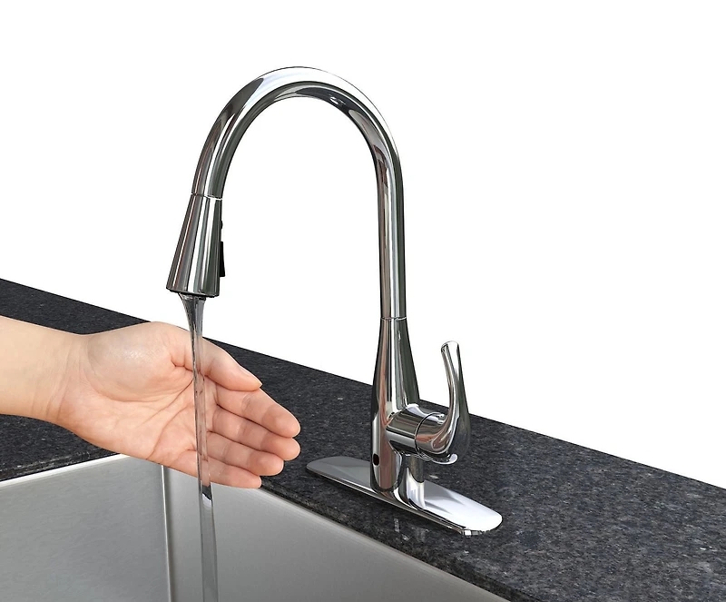Flow Single Handle Pull-Down Faucet with Hands Free Motion Sensing Technology in Oil Rubbed Bronze