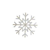 Petite Décoration Murale En Forme De Flocon De Neige En Métal Blanc Et Doré