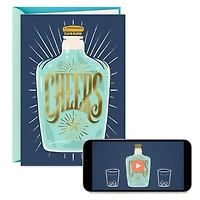 Carte de fête avec vidéo à personnaliser – « Cheers » – Hallmark (Enregistrez votre propre message vidéo)