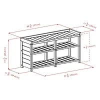 Banc avec siège de coussin et paniers Colin de Winsome - 40438