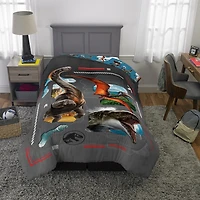 Jurassic "Triple Team" Twin/Full Comforter & Pillowcase, Jurassic T/F Comforter & Plwcs