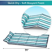 Aqua 3-In-1 Fold & Go Pool Float, Mat & Lounge, Fold & Go Mat