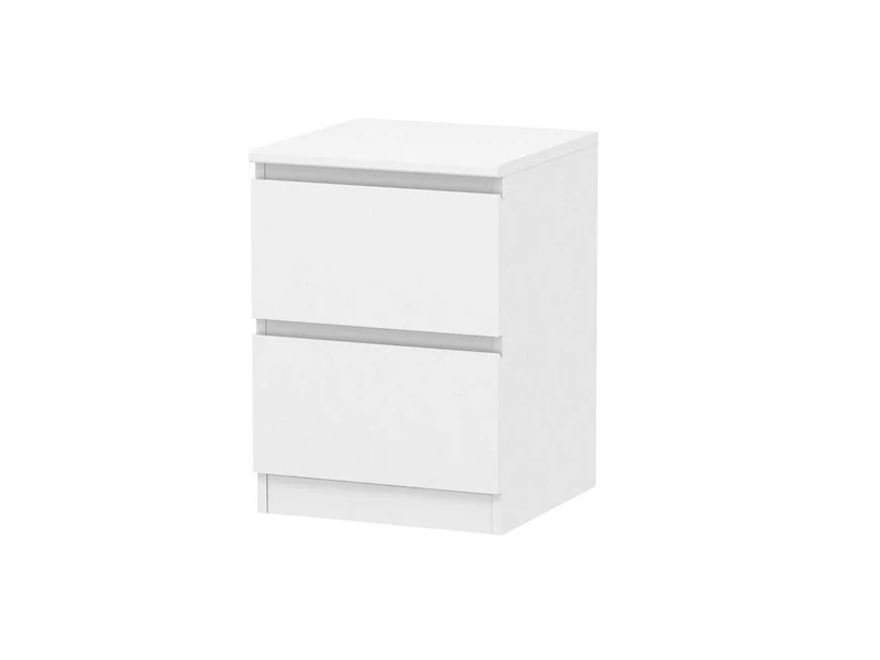 HOMETRENDS 2 Drawer Nightstand for Adult, Child, Teen, White Finished