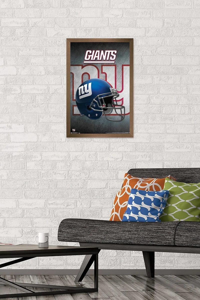 NFL New York Giants - Helmet 16 Wall Poster, 14.725" x 22.375" Framed