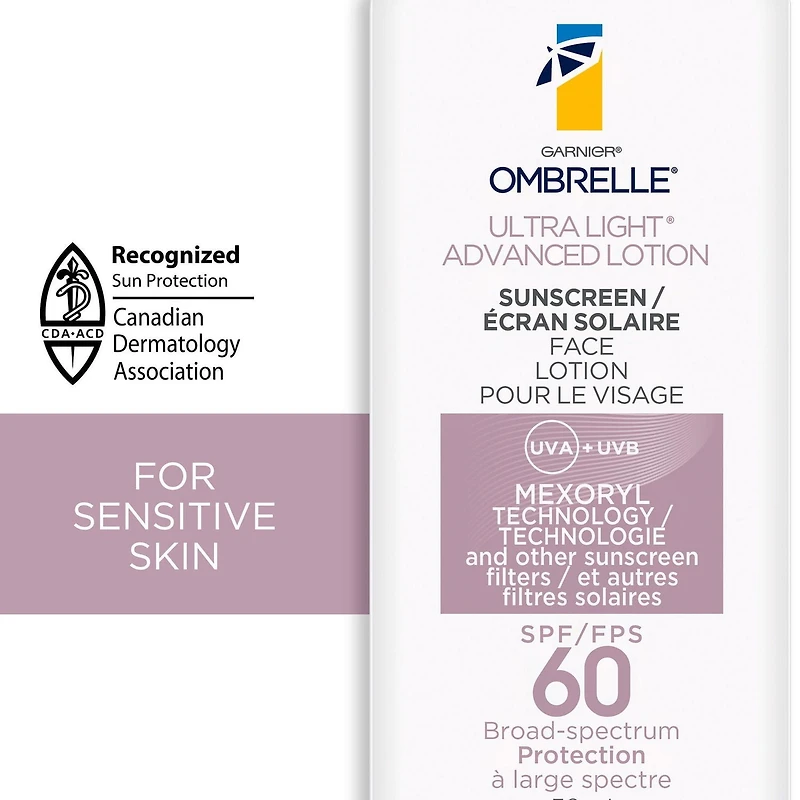 Ombrelle Ultra Light Advanced SPF 60 Sunscreen, 50 mL, Light Weight