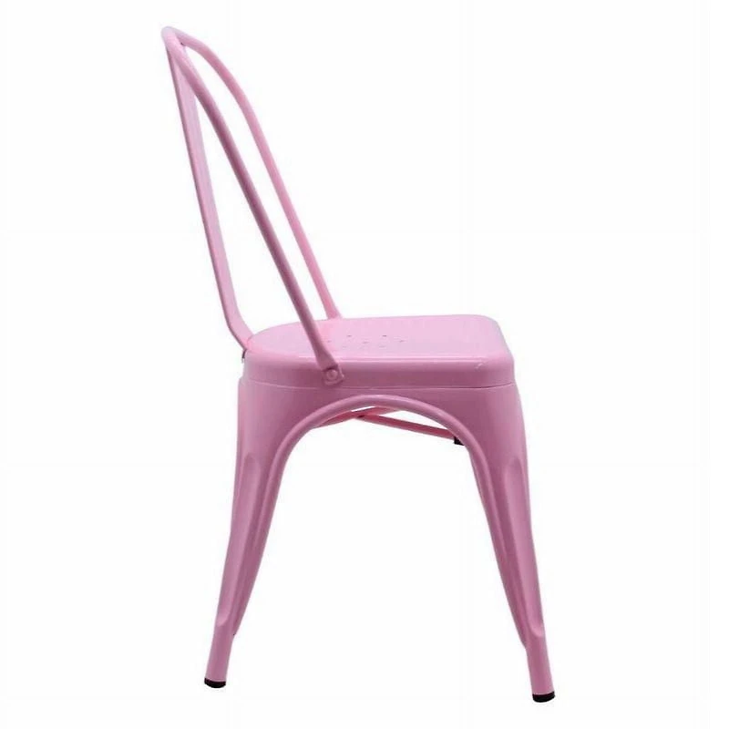 Tolix Roch chaise en rose clair, chaise en métal