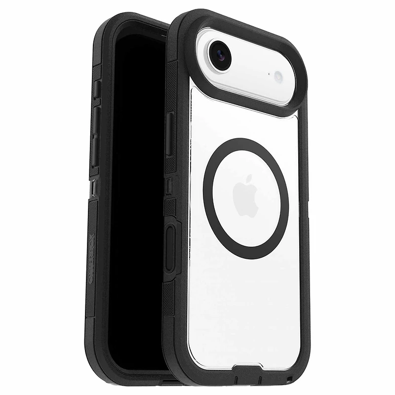 OtterBox Étui Defender Pro XT Clear MagSafe avec Contrôle de la Caméra Dark Side (Noir) pour iPhone 17( Pro 6.3)