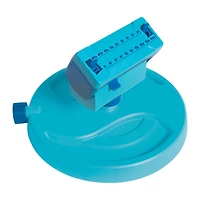 Aqua Joe AJ-OSPR20 20-Nozzle Max Coverage Adjustable Gear Driven Oscillating Sprinkler on Sled Base