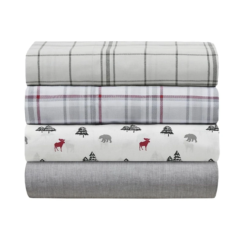 Canadiana 4 Piece Ultra Soft Cotton Sheet Set, D, Q