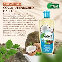 Huile de cheveux enrichie à la noix de coco Vatika de Dabur Volume et épaisseur