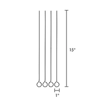 4PC Non-Stick Metal BBQ Skewers