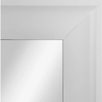 Hometrends Miroir Mural Encadré Franco , 19x23po, Blanc Brilliant 19x23po
