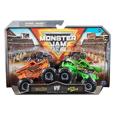 Spin Master Games Monster Jam, Official Bog Hog Vs. King Sling Die-Cast Monster Trucks, 1:64 Scale, Kids Toys for Boys Ages 3 and up