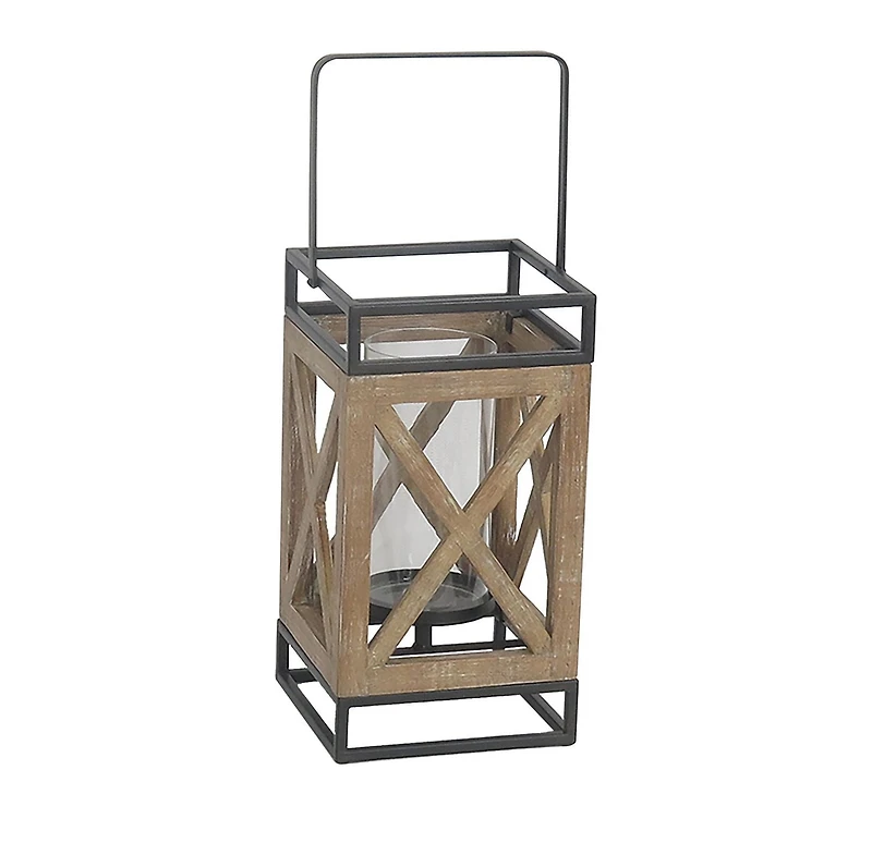 Lantern with glass