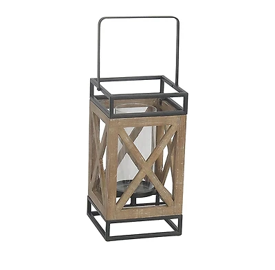Lantern with glass