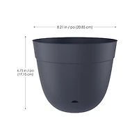 TierraVerde Birch Sans Rebords Jardinière Intérieur-Extérieur Mer Profonde 8"D