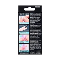 KISS Salon X-tend LED Soft Gel System Decorated Nails, Red Flags, Medium Almond, 34 count, X-tend LED Soft Gel