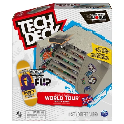 Tech Deck, Build-A-Park World Tour, South Bank, Coffret rampe avec fingerboard Signature