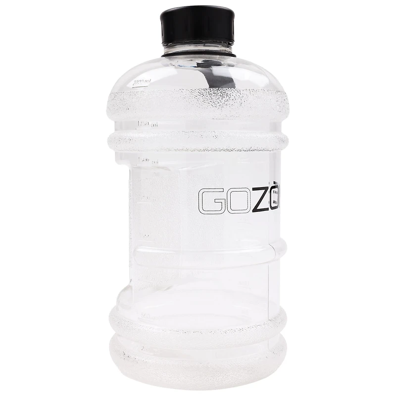GoZone Water Bottle Jug, Half Gallon Sports Water Jug with Carry Handle, Clear, 64 oz, F-GOZONE 64OZ WATER JUG