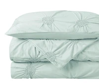 Luxury Floral Ruched High Quality Duvet Cover Set