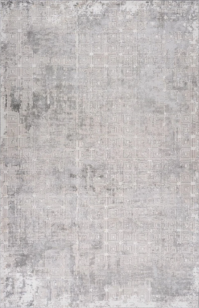 Rug Branch Atlas Scandinavian Indoor Area Rug, Grey Beige, Distressed - Living Room, Bedroom, Dining Room, and Kitchen