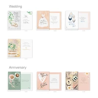 American Greetings - Assortiment de 60 cartes de souhaits pour toutes les occasions avec boîte de rangement, séparateurs, enveloppes et cachets (motifs Kathy Davis)