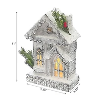 Maison Couverte De Neige À Conduite De Noël 11