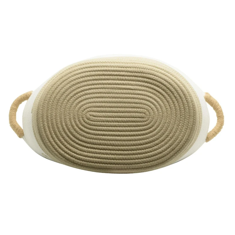 Panier de rangement en corde de coton, thème animal de compagnie avec image de jouets en forme d'os de chien