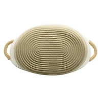 Panier de rangement en corde de coton, thème animal de compagnie avec image de jouets en forme d'os de chien