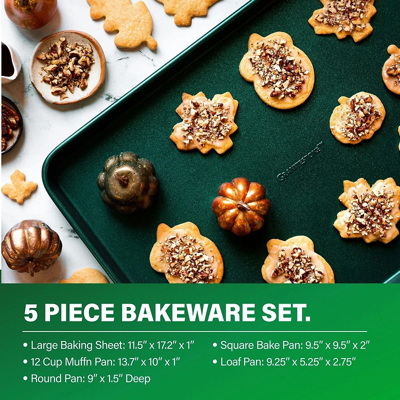 Granitestone Diamond 20 Piece Nonstick Emerald Aluminum Pots and Pans Cookware & Bakeware Kitchen Set