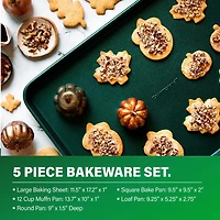 Granitestone Diamond 20 Piece Nonstick Emerald Aluminum Pots and Pans Cookware & Bakeware Kitchen Set
