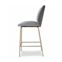 Stool with Gold Metal Legs – Elegant and Stylish Stool, Perfect for Bars or High-Top Tables, Featuring a Comfortable Pink Upholstered Seat and Sleek Gold Legs for a Modern Touch
