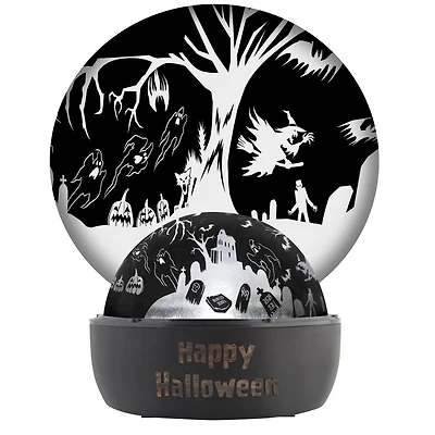 Halloween Lightshow Projection-Tabletop ShadowLights-Flying Tree and Witches (White)