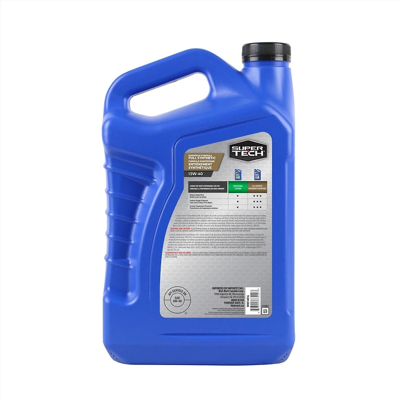 Super Tech Full Synthetic 5W40 Motor Oil