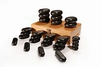 Master Massage 28 Piece Standard Basic Hot Stone Set Black Lava vocano Basalt Rock
